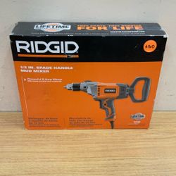 RIDGID 1/2” SPACE HANGLE MUD MIXER.