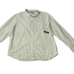 Old Navy Classic Shirt Size XXL Men's Green Blue White Checks  Button Down
