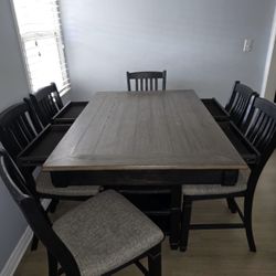 Ashley Furniture Tyler Creek Counter Height Dining Kitchen Table with 6 Chairs 