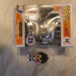 Funko Pop Dragonball Z 25th Anniversary Chrome Vegeta W/ Little Funko Vegeta