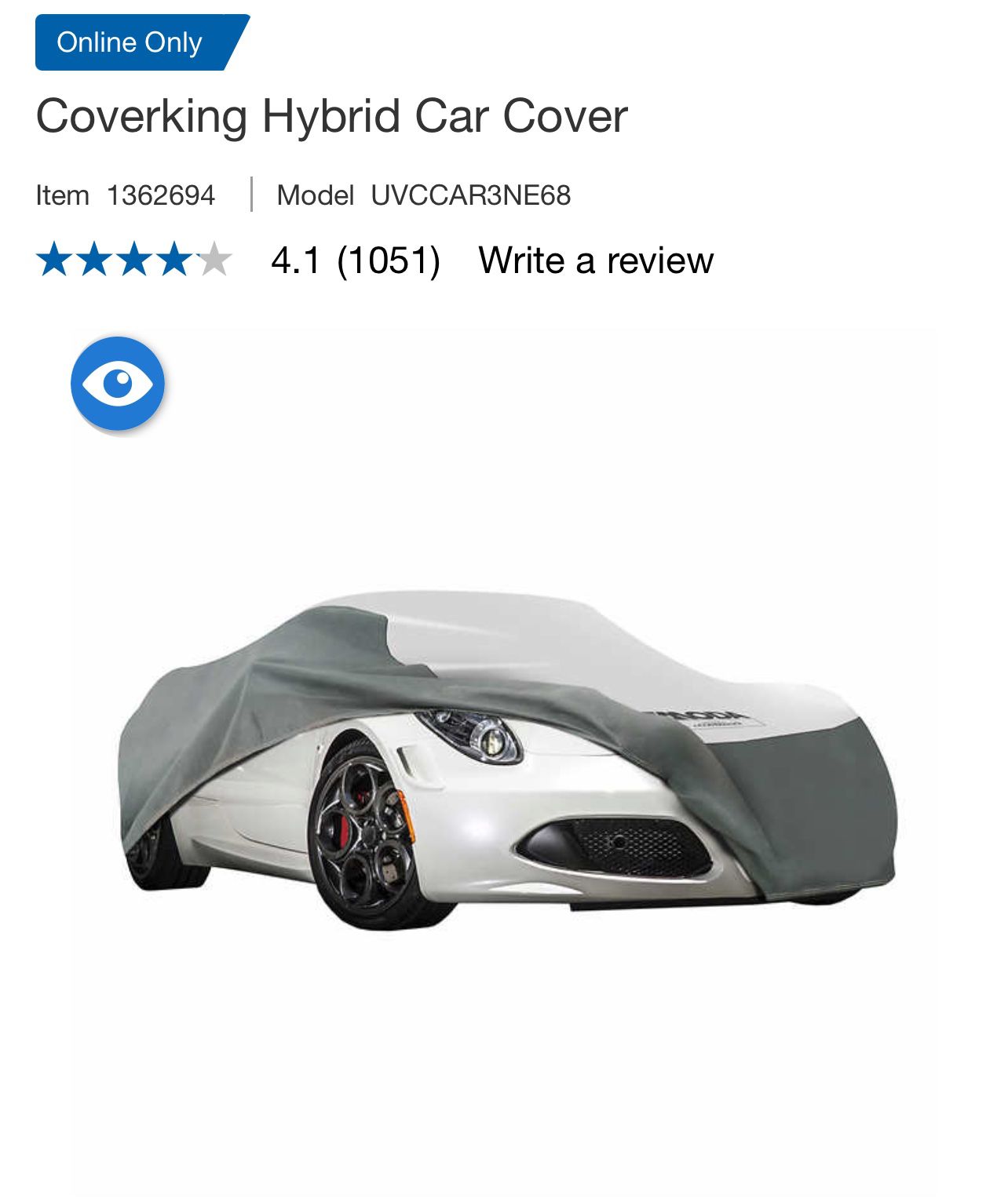 CoverKing Universal Hybrid Car Cover - Fits Sedans up to 16’ 8”