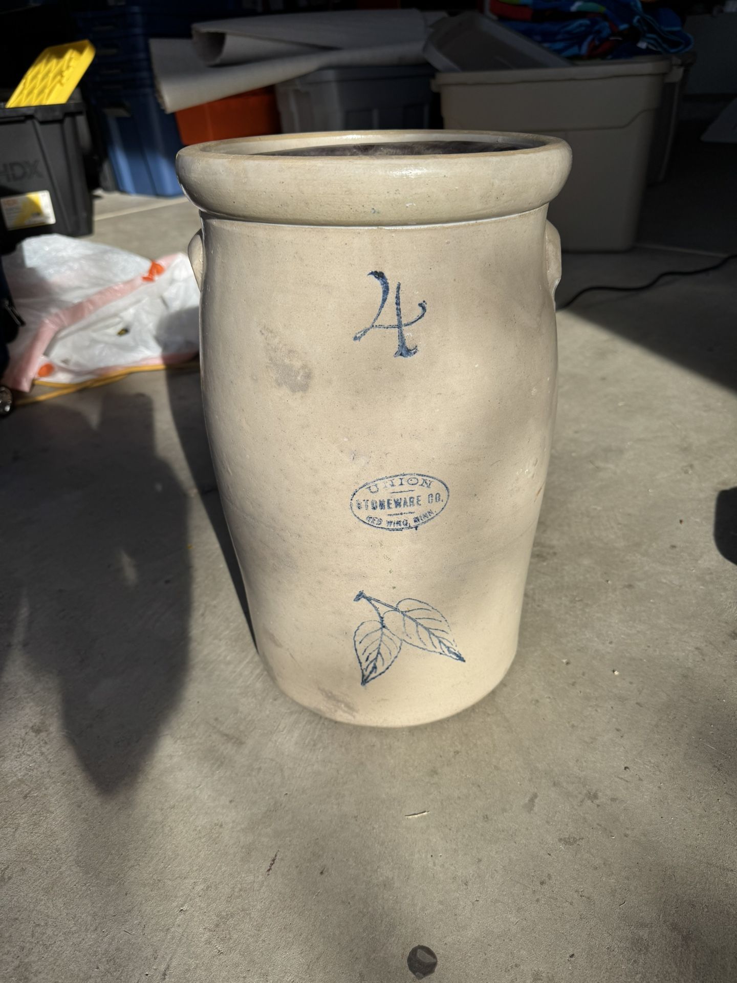 Antique Red Wing Union Stoneware Butter Churn