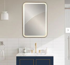 LED Bathroom Mirror With 3 Color Temperatures & Defogging switch, LED Vanity Mirror, Gold Frame 🌱