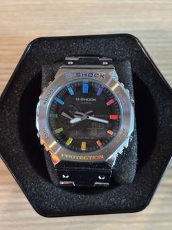 Casio G-Shock CasiOak Full Metal - Rainbow Multi-Color Markers