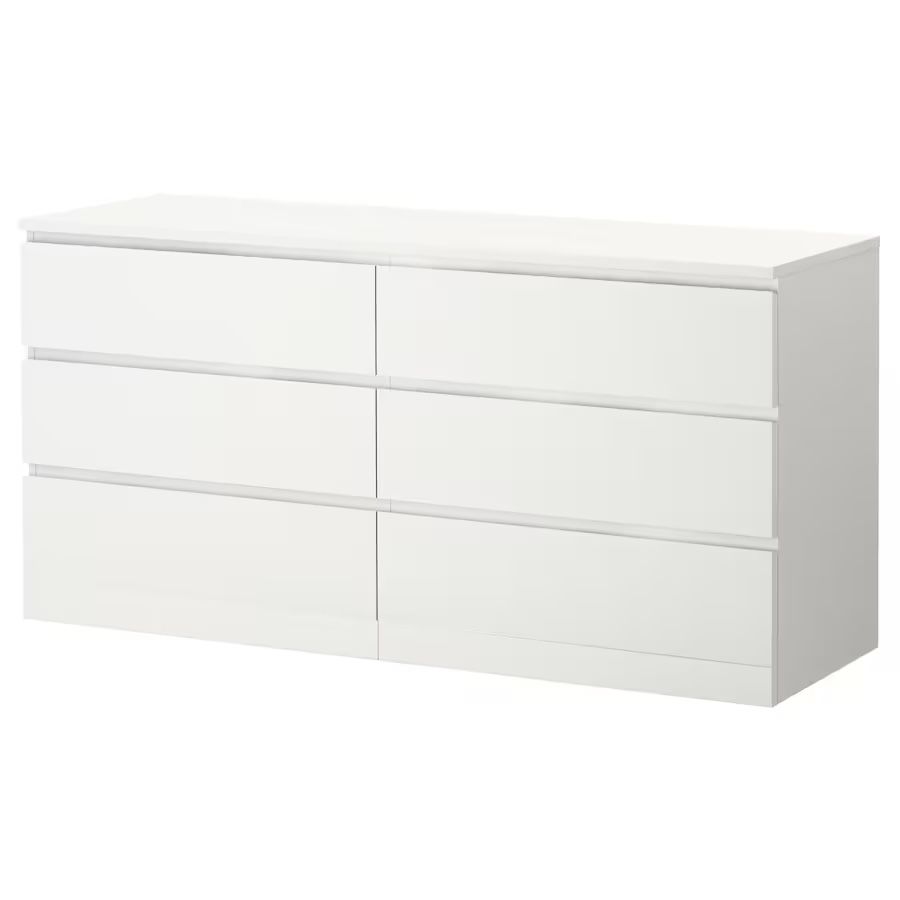 Ikea Horizontal Malm 6 Drawer Dresser