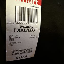 Women’s XXL black turtleneck