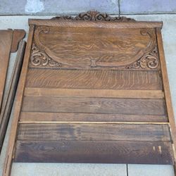 Antique Bed 7 Ft Oak 120 Years Old