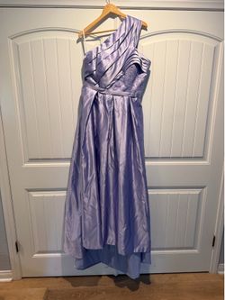 Women’s Lilac Full-Length Gown with small train and corset back and Mother of the Bride and Quinceanera Gown