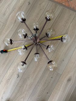 Mid-Century Modern 12-Light Sputnik Chandelier
