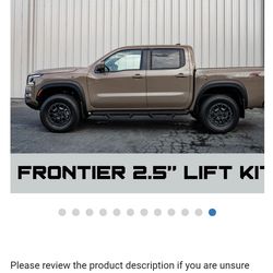 Nissan frontier 2022+ lift kit