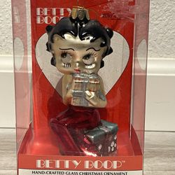 Kurt S. Adler Betty Boop hand-crafted glass Christmas ornament. 