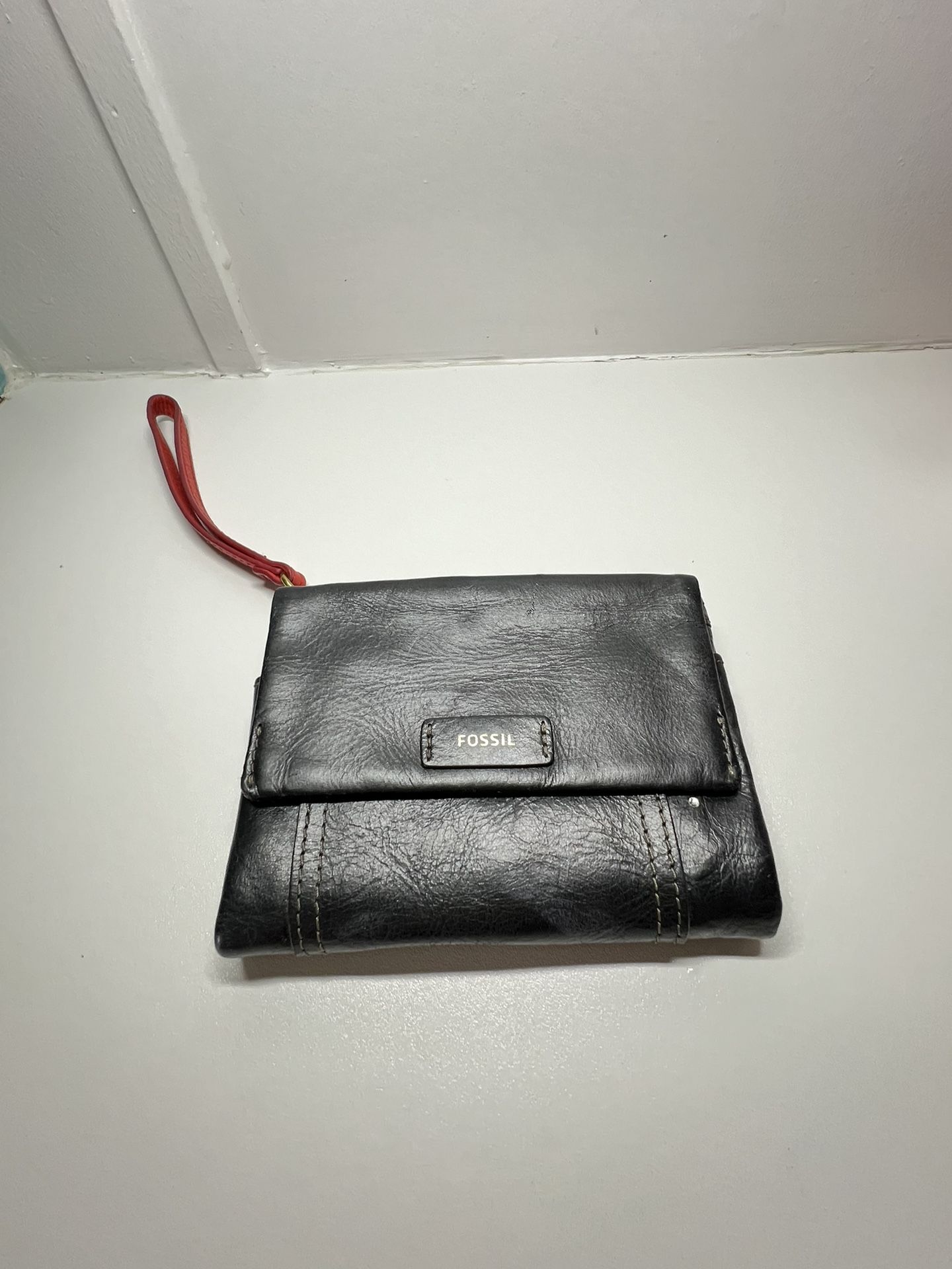 FOSSIL Black Leather Bifold Wallet