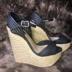 Black Platform Heels 6.5