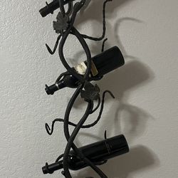Wrought Iron Wall-Mounted 10-Bottle Wine Rack