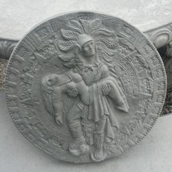 New Aztec Calendar Made Out Of Cement 