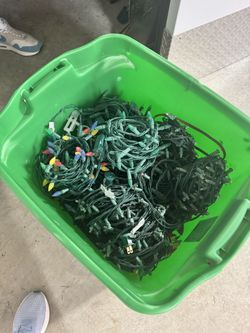Bin Of Christmas lights