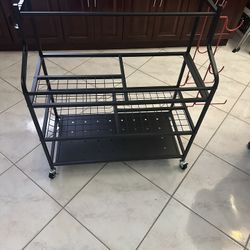 NEW IRONGOD BLACK WEIGHTS/YOGA ROLLING STORAGE CART