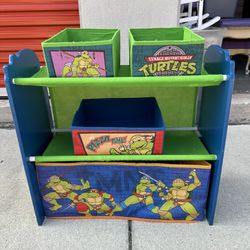 Ninja Turtle Storage Shelf With Baskets