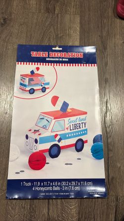 4th of July table decoration - Ice cream truck