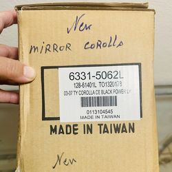 NEW Driver Side Power Mirror for 2003-2008 Toyota Corolla - Black