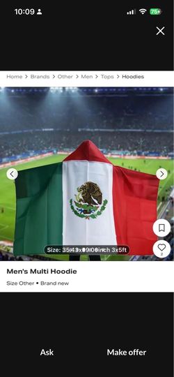 Mexico flag hoodie ! OS