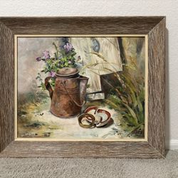 Original Painting Still Life Country Cottage