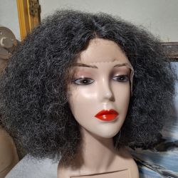Human Hair Blend Lace Front Wig 