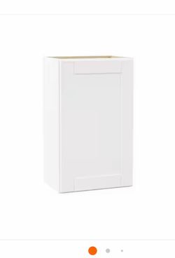 Shaker 18 in. W x 12 in. D x 30 in. H Assembled Wall Kitchen Cabinet in Satin White