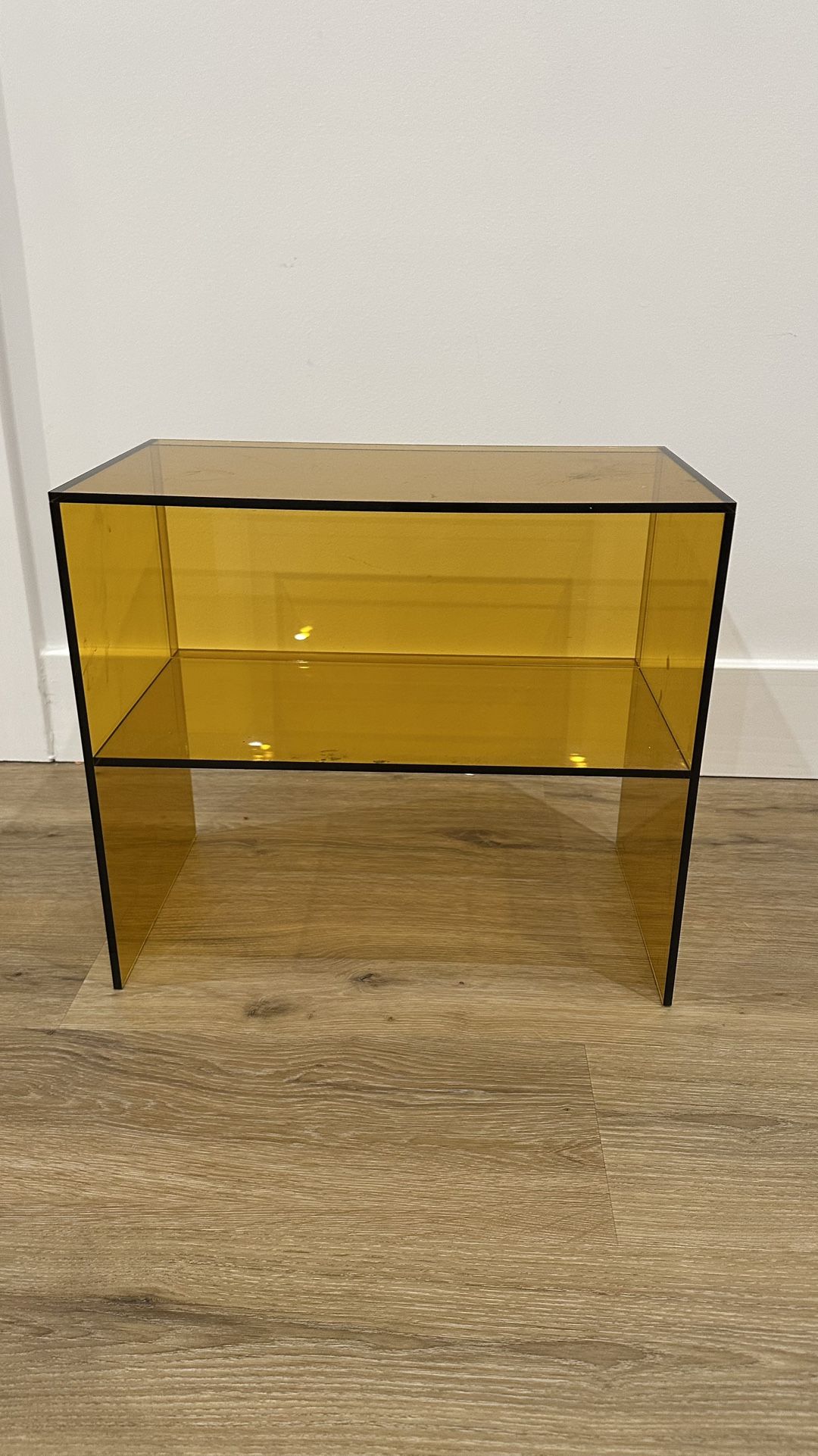 Amber Acrylic Side Table
