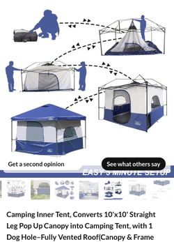 10 ft. x 10 ft. Pop Up Canopy Inner Tent (Canopy Frame Not Included)