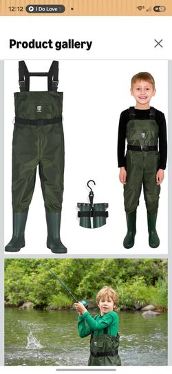 Tidewe Kids Fishing Chest Waders with Boots