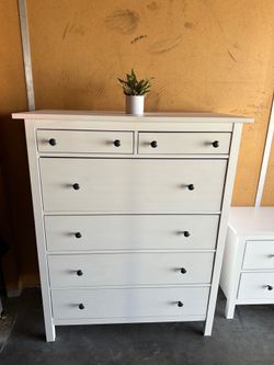 White IKEA Hemnes Tall Dresser