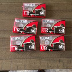 Lot of 7 Maxell Audio Cassette Normal Bias UR 60 Minutes / New / Sealed