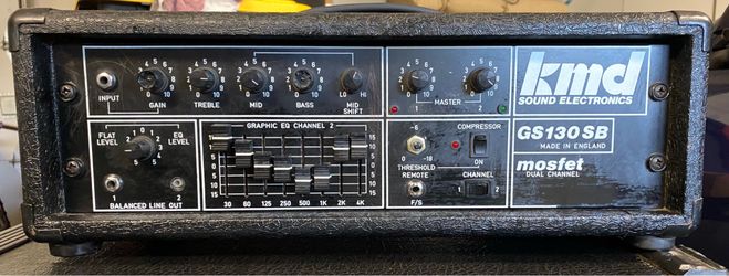 Rare Vintage KMD GS 130 SB bass amplifier head & 15” cab