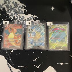 Charizard Ex #183, Blastoise Ex #184, Venusaur Ex #182