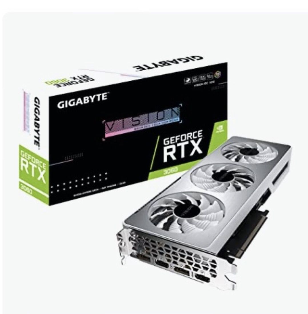 GIGABYTE NVIDIA GeForce RTX 3060 Vision OC 12GB GDDR6 Graphics Card PCI-E 4.0