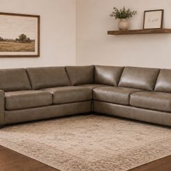 New In Box Leather Sectional