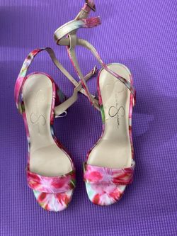 Jessica Simpson Floral Strappy Heeled Sandals