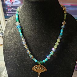 Crystal Fan Necklace
