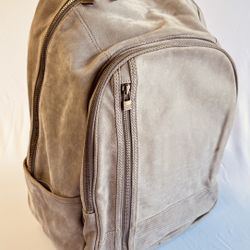 Full Size Unisex  Adidas Leather Basic Gray Backpack