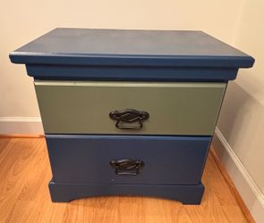 Blue & Green Nightstand