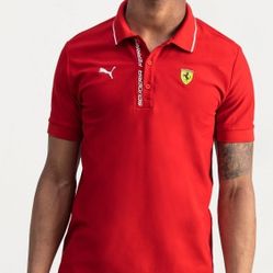 595432 01 PUMA SF POLO ROSSO CORSA SCUOERIA FERRARI MENS SIZE LARGE
