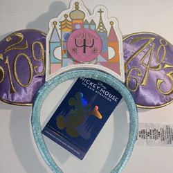 DisneyParks Mickey Mouse The MAIN ATTRACTION Small World Ears NWT