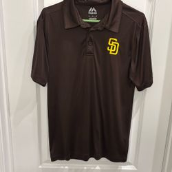 Sd Padres Collard Dress Shirt 