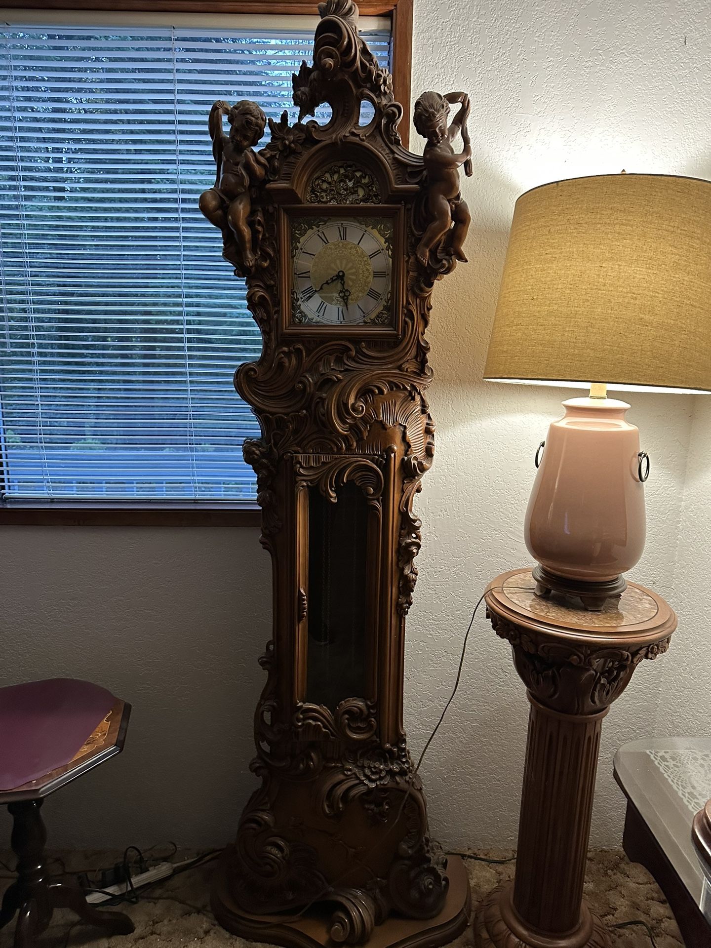 Italian Hand Carved Grandfather Clock