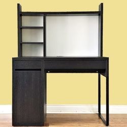 Black Desk With Hutch