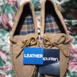Puritan Leather Slippers 