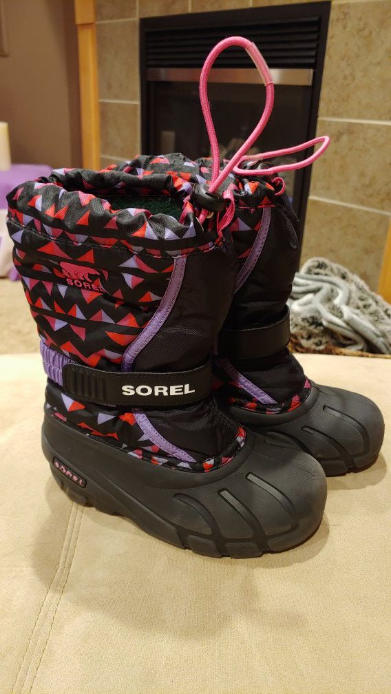 Sorel kids insulated waterproof snow boots 12.5