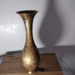 VINTAGE BRASS VASE 12"