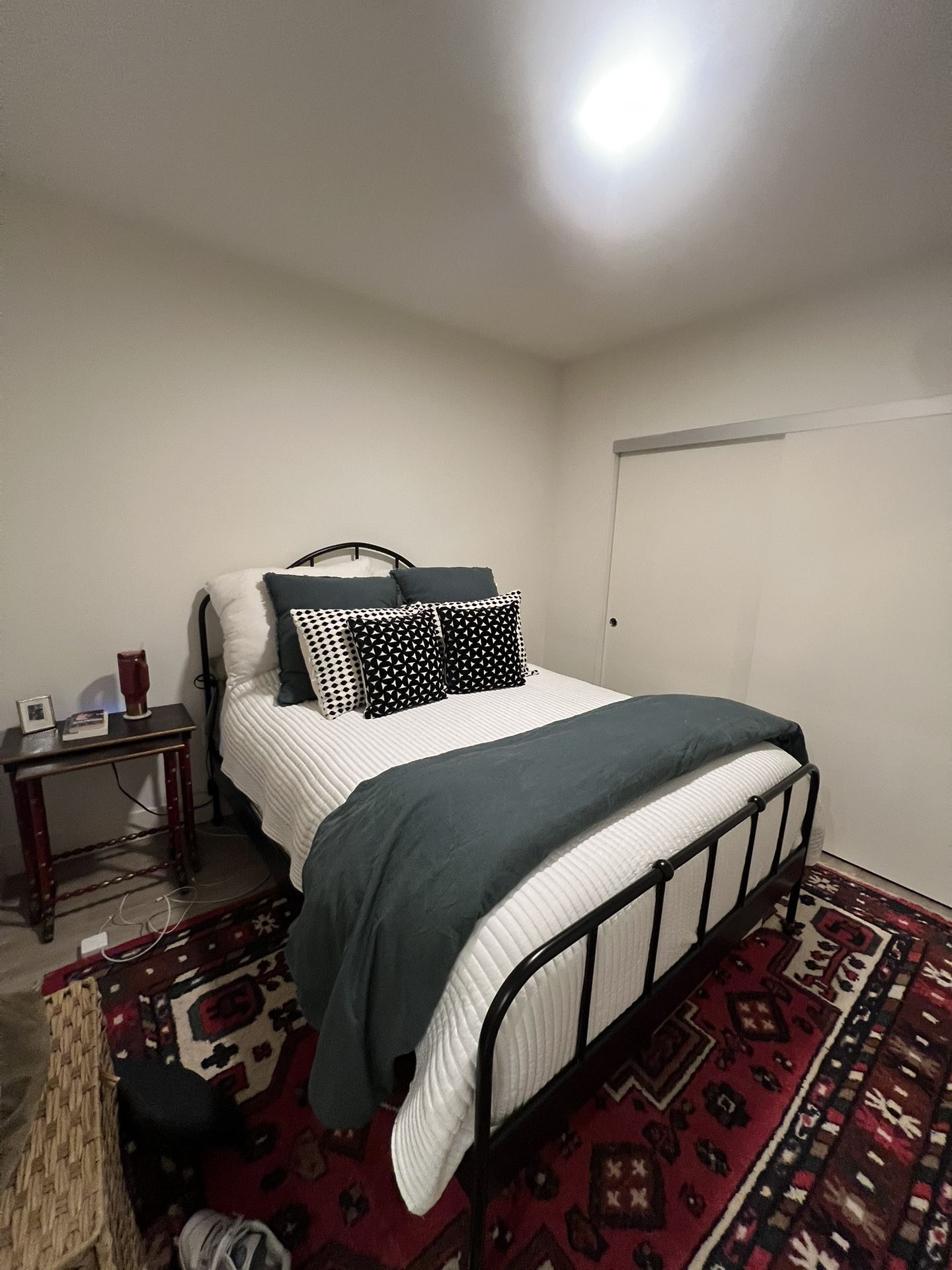 Queen DreamCloud Mattress and Iron Bed Frame